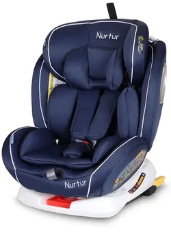 لوازم حمل صندلی اتومبیل Nurtur Ultra Baby 4 in 1 Car Seat  ISOFIX 9-Level Adjustable Headrest and Canopy  Upto 36kg  Blue 