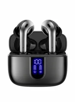 تجهیزات صوتی  قابل حمل هدفون و ایرفون Bluetooth Headphones Active Noise Cancelling Wireless Earbuds LED Power Display 60 Hours Playback For Business Sports TV Smartphone Computer Laptop 