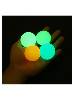 گجت، فیجت و سرگرمی پاپ ایت Glow Balls Sticky Wall Balls, 4 Pcs Stress Relief Balls Sticky Ceiling Balls Ceiling Luminous Sticky Ball Fun Decompression Toy for Anxiety Pressure, Glow in the Dark Party Supplies for Kids Adults 