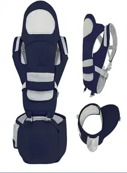 لوازم حمل آغوش Premium 9 n 1 Baby Carrier with Detachable Hip Seat Ergonomic Versatile and Secure Suitable for 0 36 Months Lightweight Cotton Fabric Ample Storage 