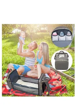 کالای خواب گهواره و حمل کودک Travel Foldable Baby Bed 3 In 1, Portable Diaper Changing Station Mummy Bag Backpack, Portable Bassinets For Baby And Toddler, Travel Crib Infant Sleeper, Baby Nest 