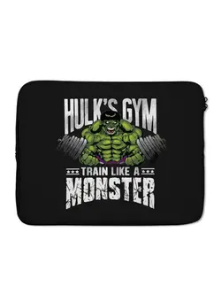 کیف، کوله‌پشتی و چتر کیف و کوله لپ تاپ Hulks Gym Printed Sleeve For 12-Inch Laptop Black/Green/White 