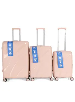 چمدان و ساک مسافرتی ست چمدان 3 Pieces PP Hardside 360 degree Spinner Wheels Trolley Luggage Set with TSA Lock 20/24/28 Inch 