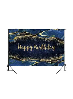 لوازم جانبی فیلم‌برداری و عکاسی اکسسوری حرفه‌ای 9×6t Navy Blue Backdrop Fluid Happy Birthday Photography Background for Men WomenMarble and Gold Glitter Emerald Green 30th 40th 50th 60th 70th Party Banner Decorations Photo Studio Props 