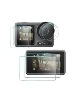 لوازم جانبی فیلم‌برداری و عکاسی اکسسوری حرفه‌ای Osmo Action 3 Screen Protector for DJI Osmo Action 3 Accessories, 9H Tempered Glass Film Screen Cover Protector + Lens Protector for DJI Action 3 Dual-Screen[6 Pcs] 