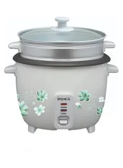پلوپز، زودپز و آرام‌پز پلوپز Electric Rice Cooker With Automatic Cooking, Keep Warm, Safety Protection, And Steamer - Easy to Use, Convenient, Durable 2.8 L 1000 W RC 2804 White 