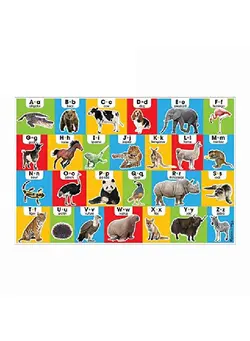 پازل سایر Animal Alphabet Floor Puzzle (Easyclean Surface Promotes Handeye Coordination 24 Pieces 36? L X 24? W)
