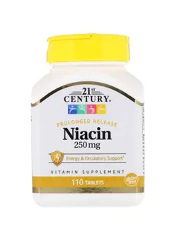 ویتامین و ساپلیمنت مکمل‌های گوارشی Niacin Vitamin Supplement 250mg - 110 Tablets