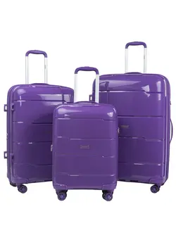 چمدان و ساک مسافرتی ست چمدان Trolley Luggage 3 Pieces Set PP Hard Side Bag 360 Degree Spinner Wheels Trolley Luggage Set with TSA Lock