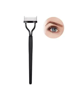 زیبایی و آرایش سایر Eyelash Comb Arc Designed Eyelash Separator Mascara Applicator Eyebrow Brush Metal Teeth Eye Lash Tool With Comb Cover Black