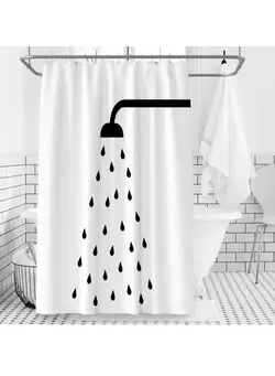 حوله و لوازم حمام سایر White Waterproof Mildewproof Polyester Shower Curtains