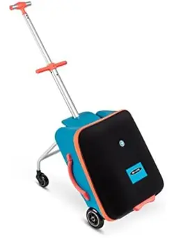چمدان و ساک مسافرتی چمدان تک Micro Kickboard Luggage Eazy Foldable and Ride able Swiss Designed Luggage Case Carry on for Kids Ages 18 Months and Up Ocean Blue