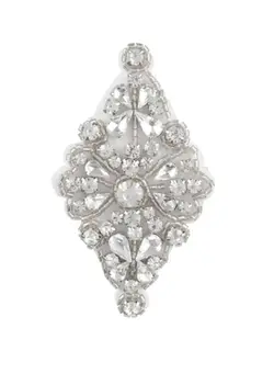 زیبایی و آرایش سایر David Tutera Silver Bridal Applique: Diamond-Shape w/Beading & Rhinestones
