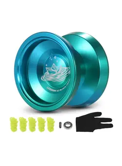بازی‌های فضای باز و تجهیزات پارک سایر Aluminum Yoyo Ball Competitive Yo Yo Gift with Bearing Strings and Glove