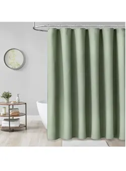 حوله و لوازم حمام سایر Sage Green Shower Curtain - Waffle Textured Heavy Duty Thick Fabric Shower Curtains for Bathroom, 256GSM Luxury Weighted Polyester Cloth Bath Curtain Set with 12 Plastic Hooks, 72Wx72H