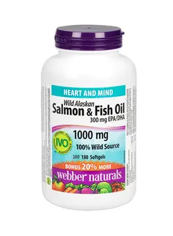 ویتامین‌های خوراکی مکمل‌های سلامت قلب OMEGA3 SALMON&FISH OIL SOFTGELS