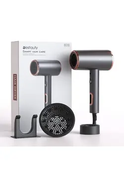 لوازم و مواد فرم‌دهی مو سشوار Estauty Blow Dryer Travel Hair Dryer Ion Hairdryer With Diffuser Low Noise Stylish Appearance Lightweight Hair Dryer For Home Salon And Travel (Rose Gold)