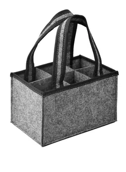 چمدان و ساک مسافرتی کیف مسافرتی Felt Wine Tote Bag for 6 Bottles Portable Bottle Wine Carrier with Divider Reusable Wine Storage Bag Felt Bags Wine Bottle Holder Bag for Picnic Camping Travel Party 24x15x15cm