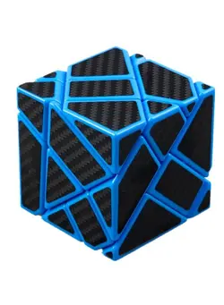 پازل سایر Ghost 3X3 Blue Magic Cube 3X3 Ghost 3X3X3 Speed Cube With Black Carbon Fiber Stickers