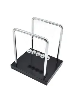 یادگیری و آموزشی سایر Newton Cradle Balance Balls With Wooden Base Metal Swing Ball Desk Decoration