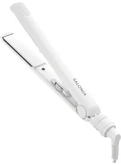 اتو مو صاف کننده Salonia Salo Nia Double Ion Super Straight & Curl Hair Iron Pro Specification Of 230 ℃ Sl004Sw White