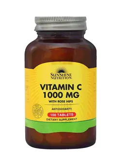 ویتامین و ساپلیمنت مکمل‌های گوارشی Vitamin C With Rose Hips Dietary Supplement 100 Tablets