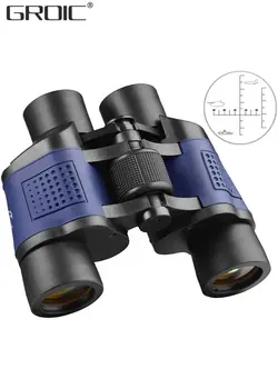 کمپینگ ایمنی و بقا 60X60 Binoculars for Adults with Low Light Night Vision, Professional Waterproof High Power Optical Telescope for Stargazing Bird Watching Concerts Football Sightseeing Hunting