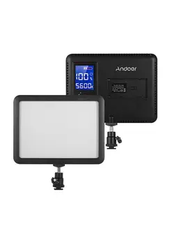 نورپردازی و استودیو سایر Andoer WY-160C LED Video Light Panel Photography Fill-in Lamp 3300K-5600K Adjustable Color Temperature Dimmable with LCD Display for Canon Nikon Sony DSLR Camera Camcorder