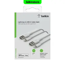 کابل لایتنینگ 1متری پک 2 عددی بلکین - BoostCharge - فروشگاه بلکین