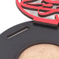 جا شمعی وارمر چوبی با شعار یا حسن العسکری علیه السلام