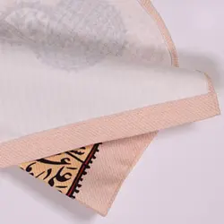 کتیبه مخمل عمودی کنار آیفونی با شعار چهار سلام رنگ کرم 20*40