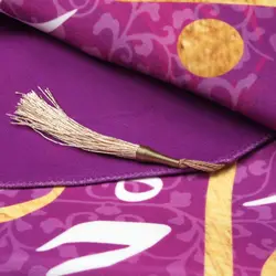 کتیبه مخمل کنار آیفونی با شعار یا حجة ابن الحسن العسکری زمینه  بنفش 20*40