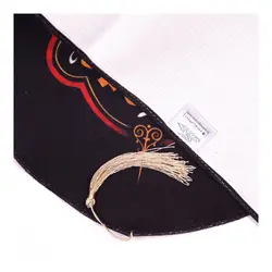 کتیبه مخمل عمودی کنار آیفونی با شعار امیری حسین و نعم الامیر مشکی 20*40