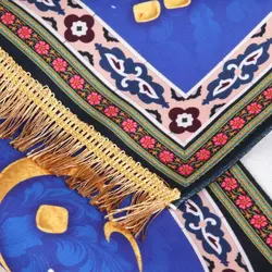 کتیبه مخمل افقی مستطیلی با شعار چای خانه حضرت اباعبدالله الحسین علیه السلام طرح گل (700560)