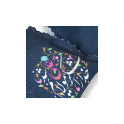 جانماز جیبی پاناما با شعار خدا را شکر مولایم علی شد زمینه سورمه ای ابعاد 7*7 سانتیمتر