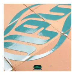 قاب چوبی نفیس 9 تکه کاشی فیروزه ای طرح صلوات 34*34