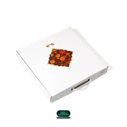 قاب چوبی نفیس 9 تکه کاشی فیروزه ای طرح صلوات 34*34