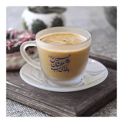 فنجان یخی به همراه نعلبکی طرح به فدای لب عطشان حسین علیه السلام(700530)
