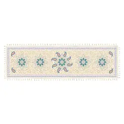 سفره سپاس فارسی 12 نفره در ابعاد 120*420 سانتیمتر رنگ سفید