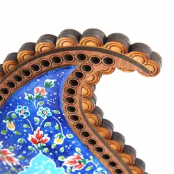 تندیس چوبی نفیس میناکاری طرح بته جقه صلوات 12*28