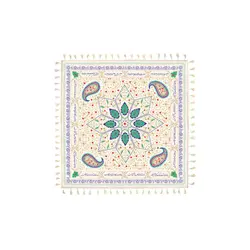 سفره سپاس فارسی 4 نفره در ابعاد 120*120 سانتیمتر رنگ سفید