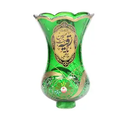 لاله شمعدان باشعار السلام علیک یا اباعبدالله الحسین علیه السلام و یا رقیه بنت الحسین ویژه پایه های سالنی رنگ سبز کد 1