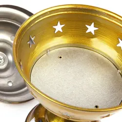 اسپند دود کن برقی مدل طلایی ارتفاع 20 سانتی متر