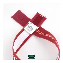 سربند مخمل کودکانه طرح لبیک یا حسین رنگ قرمز