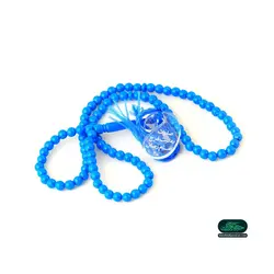 آویز شیشه ای تسبیح طرح صلوات به نیت فرج امام عصر علیه السلام