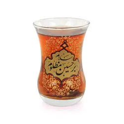 ست 6 عددی استکان کمر باریک بدون دسته با شعار سلام بر حسین مظلوم