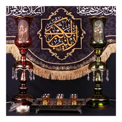 ست 6 عددی استکان کمر باریک بدون دسته با شعار سلام بر حسین مظلوم