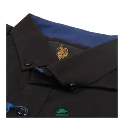 پیراهن مشکی کتان کش (700129)