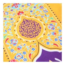کتیبه مخمل کنار آیفون با شعار یا بقیه الله 20*40 زرد