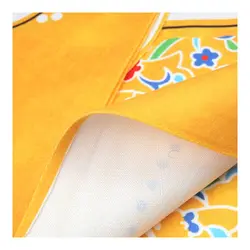کتیبه عمودی مخمل تک عددی با شعار یا بقیه الله 65*135 رنگ زرد